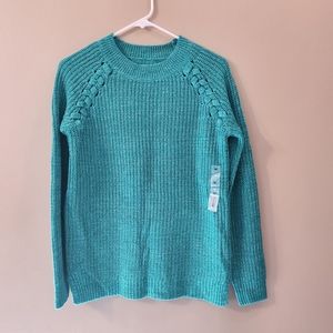 *SOLD* SO brand green sweater juniors medium NWT